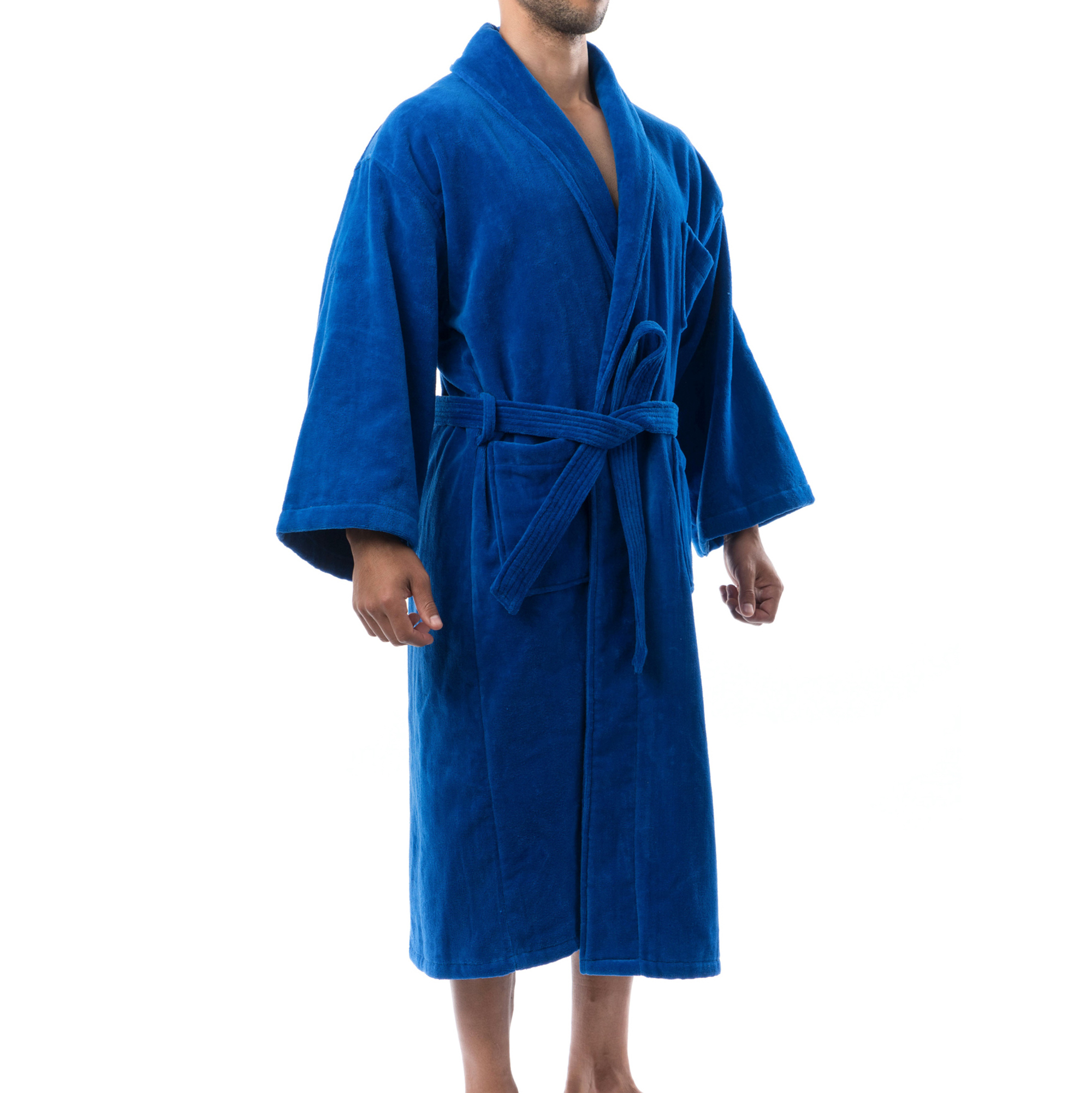 Alpine Swiss Aiden Mens Cotton Terry Cloth Bathrobe Shawl Collar Velour
